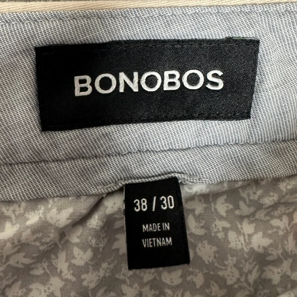 Bonobos Pants Mens 38X30 Beige Athletic Fit Chinos Stretch Flat Front Straight
